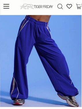 Tiger Friday Disconnect Wide Leg Jogger - Indigo, Adult Small